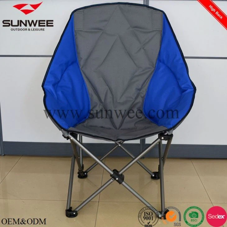 Portable quad folding moon chair